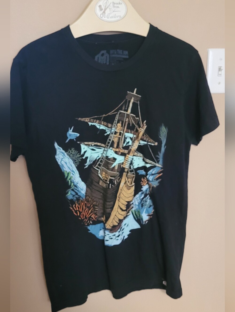Graphic Ship Crew Neck T-Shirt